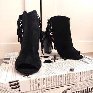 Just fab peep toe booties